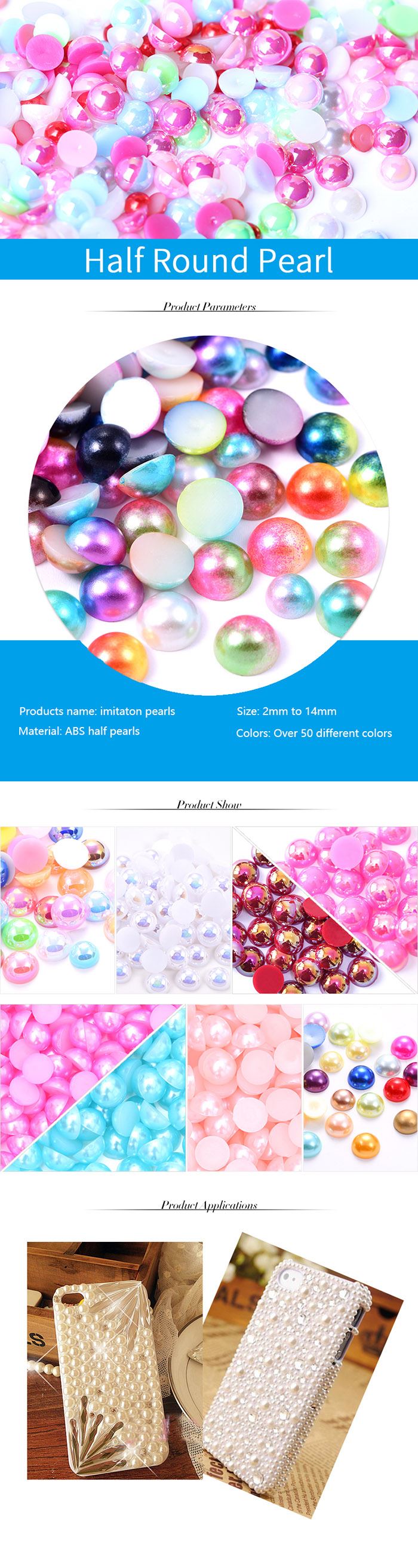 imitation half pearls